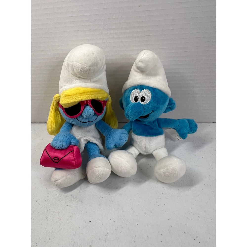 Jakks Pacific The Smurfs Smurfette and Smurf Plush Set 2013 Movie Toys 8 Inch